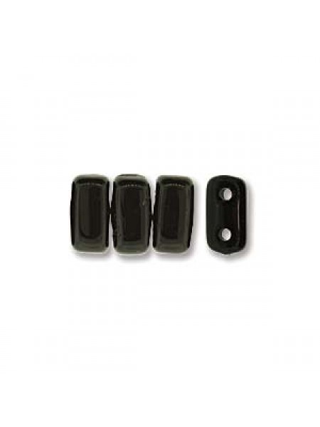 Bricks 2 H 3x6mm jet Black 50beads