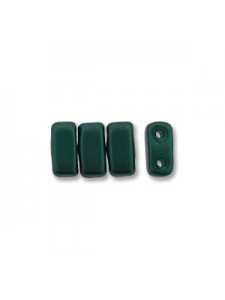 Bricks 2 H 3x6mm Dark Green 50beads