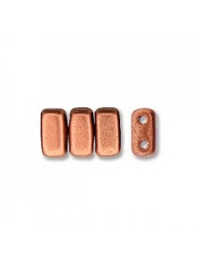 Bricks 2 H 3x6mm Matt MtlcCopper 50beads