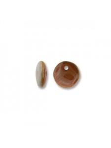 Lentil 6mm White Apricot 50 Beads/strand