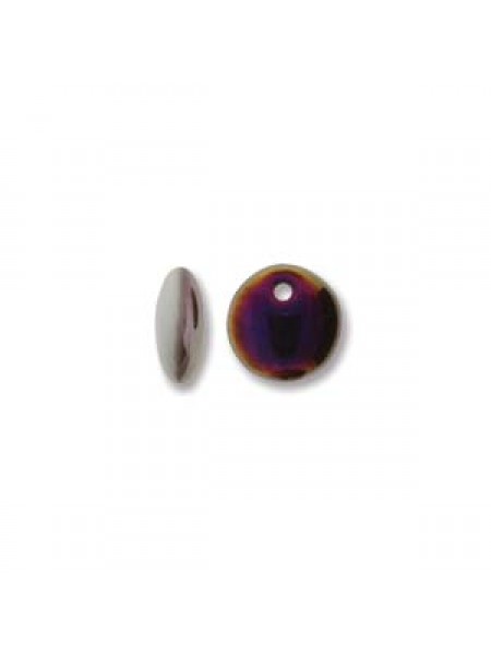 Lentil 6mm White Sliperit 50 Beads/str