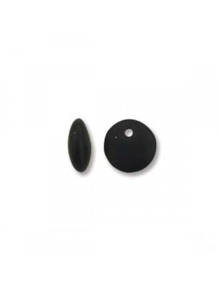 Lentil 6mm Jet Matt 50 Beads/str