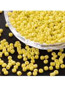 Seed Bead #8 450gram Opaque Yellow Lustr