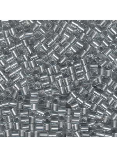 Miyuki Square 3mm Pewter G/L Crys-5 Gram