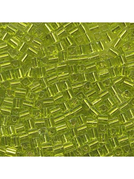 Miyuki Squares 4mm Si/L Lime-per 5 gram