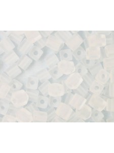 Miyuki Squares 4mm Frosted Clear -5 gram