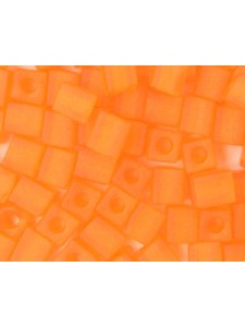 Miyuki Squares 4mm Frosted Orange-5 gram