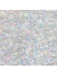 Miyuki Squares 4mm Trans.Rainbow- 5 gram