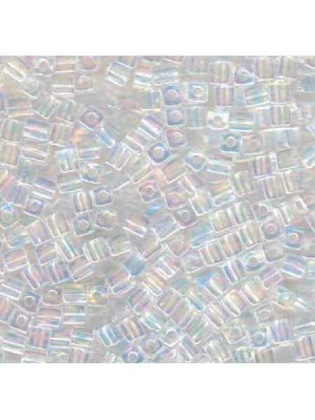 Miyuki Squares 4mm Trans.Rainbow- 5 gram