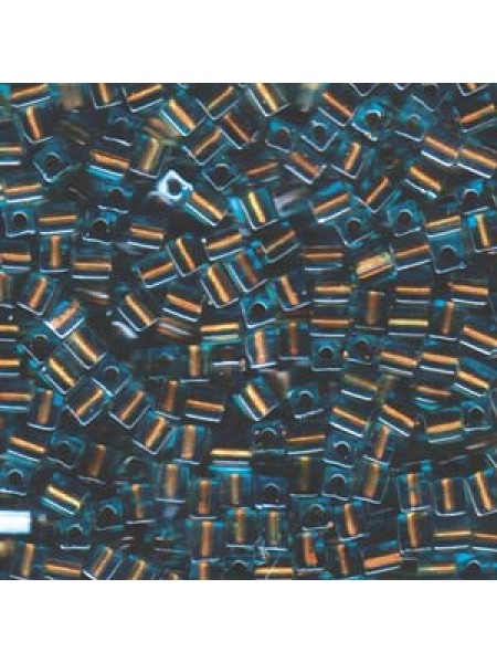 Miyuki Squares 4mm C/L Blue/Brown 5 gram