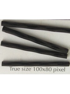 Bugle Twisted 30mm Black - per 5 gram