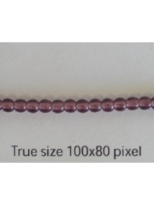 CZ Round Tiffany Bead 3mm Amethyst