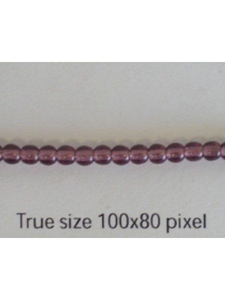 CZ Round Tiffany Bead 3mm Amethyst