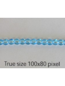 CZ Round Tiffany Bead 3mm Aqua