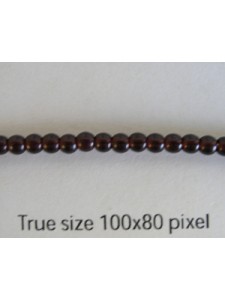 CZ Round Tiffany Bead 3mm Garnet