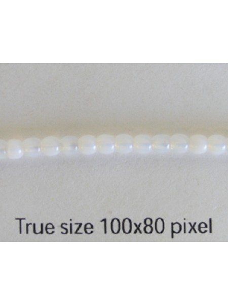 CZ Round Tiffany Bead 3mm Opal White