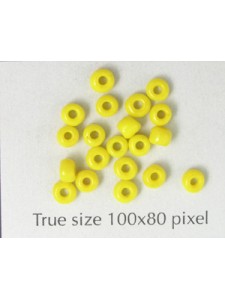 Seed Bead Size 8 Yellow Solid   10gram