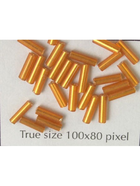 Bugle 6mm Orange Metallic - per 10 gram