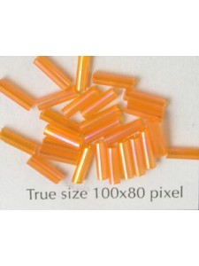 Bugle 6mm Lt Orange Iris - per 10 gram