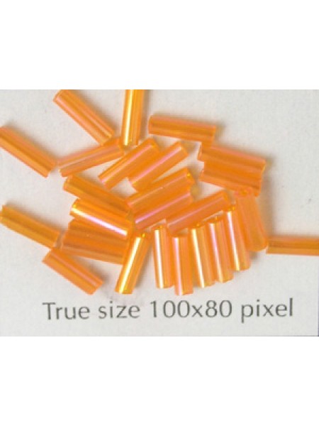 Bugle 6mm Lt Orange Iris - per 10 gram