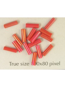 Bugle 6mm Dark Red AB - per 10 gram