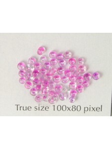 Seed Bead #10 Clear/Purple Core-10 gram