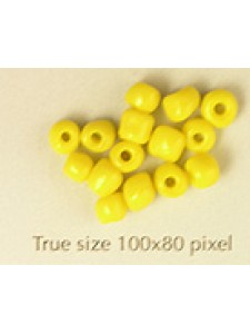 Seed Bead #6 Solid Yellow - per 10 gram