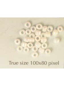 Seed Bead #8 Solid White Luster-10 gram