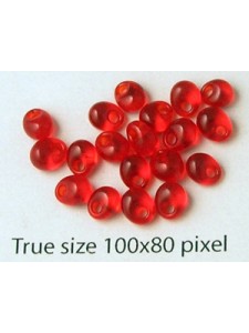 Magatamas 4mm TR Ruby 10 gram