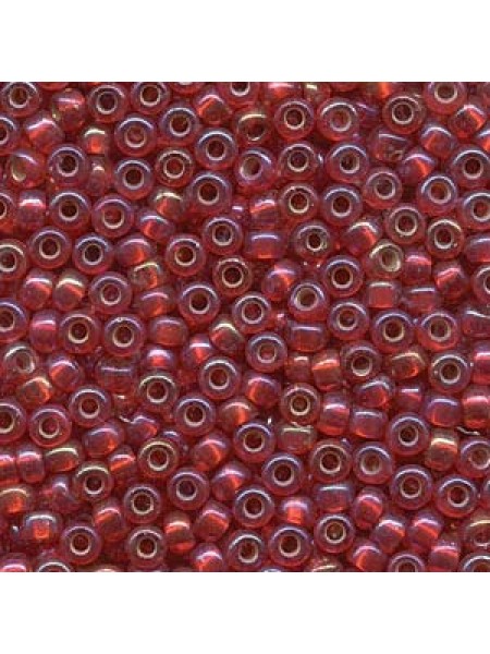 Miyuki #6 Seed Bead S/L Flame Red AB 20g