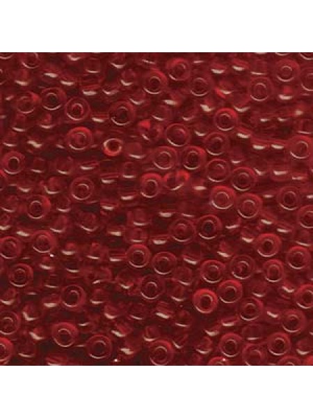 Miyuki #6 Seed Bead Transparent Ruby 20g