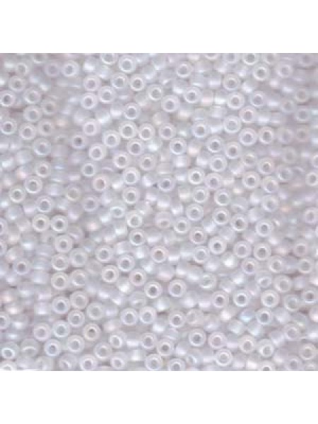 Miyuki 8/0 Seed Bead Matt Crystal AB 22g