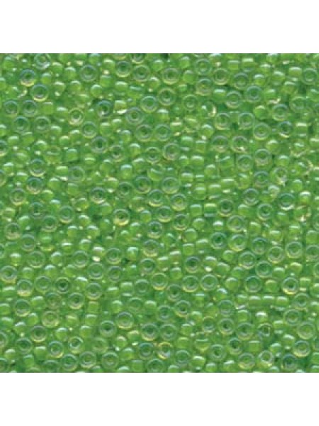 Miyuki 8/0 Seed Bead LT Green LND Cr 22g