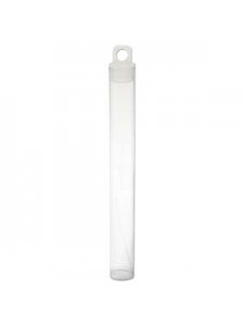 Plastic Tube clear 127x14mm w/cap - each