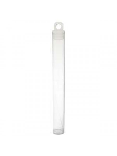 Plastic Tube clear 127x14mm w/cap - each