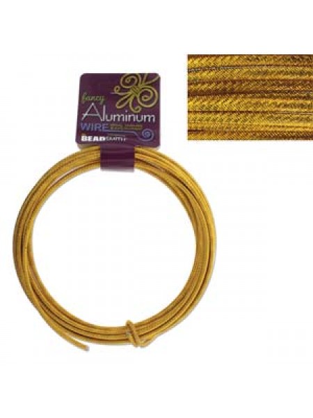 Aluminium Wire Emboss 9 gauge 5m Gold