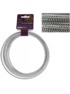 Aluminium Wire Emboss 9 gauge 5m Silver