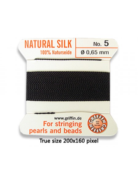 Griffin Silk BD Cord Black No.5 w/needle