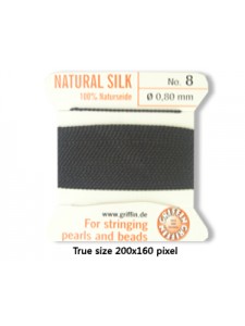 Griffin Silk BD Cord Black No.8 w/needle