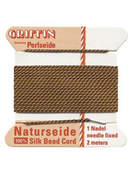 Griffin Silk Beading Cord Brown No 7