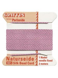Griffin Silk Cord #1 w/ needle Dk Pink