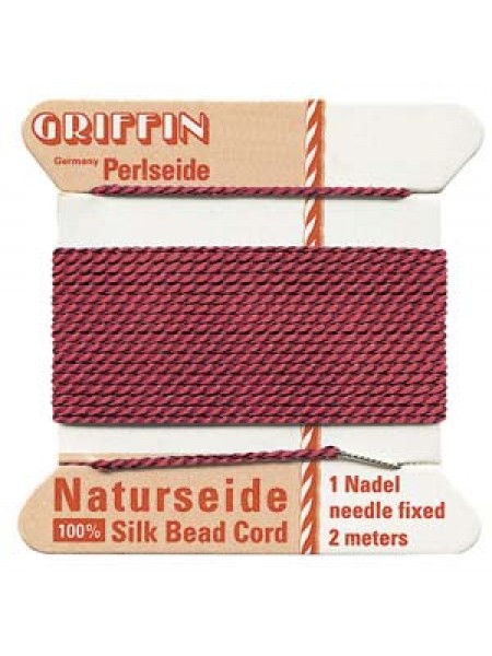 Griffin Silk Beading Cord Garnet No 5