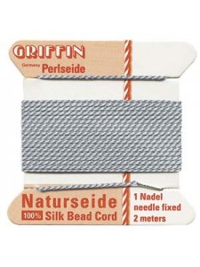 Griffin Silk Beading Cord Grey No 0