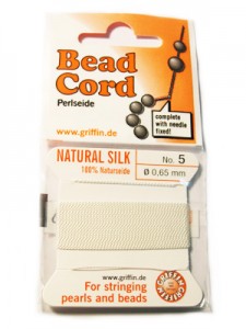 Griffin Silk BD Cord White #5 w/needle
