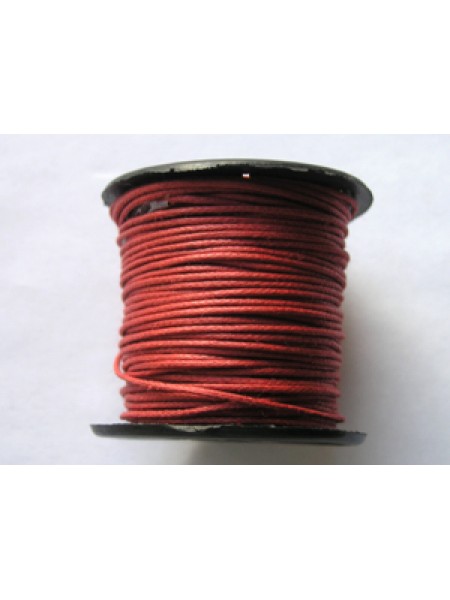 Cotton Wax Cord 0.5mm Corrida Red 25 mtr