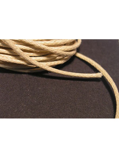 Cotton Wax Cord 1mm Beige 3mt