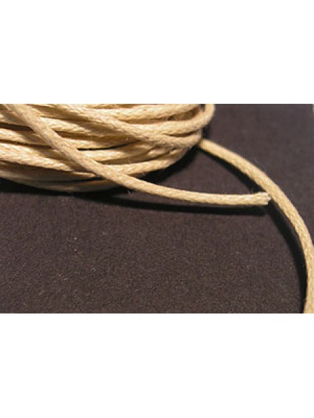 Cotton Wax Cord 1mm Beige- 25mt Spool