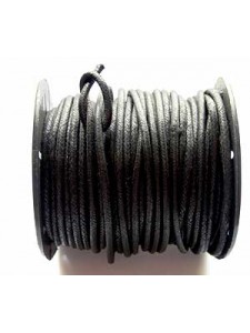 Cotton Wax Cord 3mm Black 25mtr spool