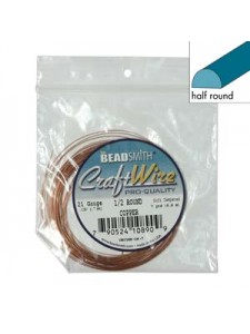 Craft Wire 1/2 Round 18ga -7YDS Copper