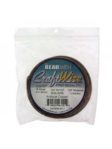 Craft Wire 18GA Square 7YD Anti Copper